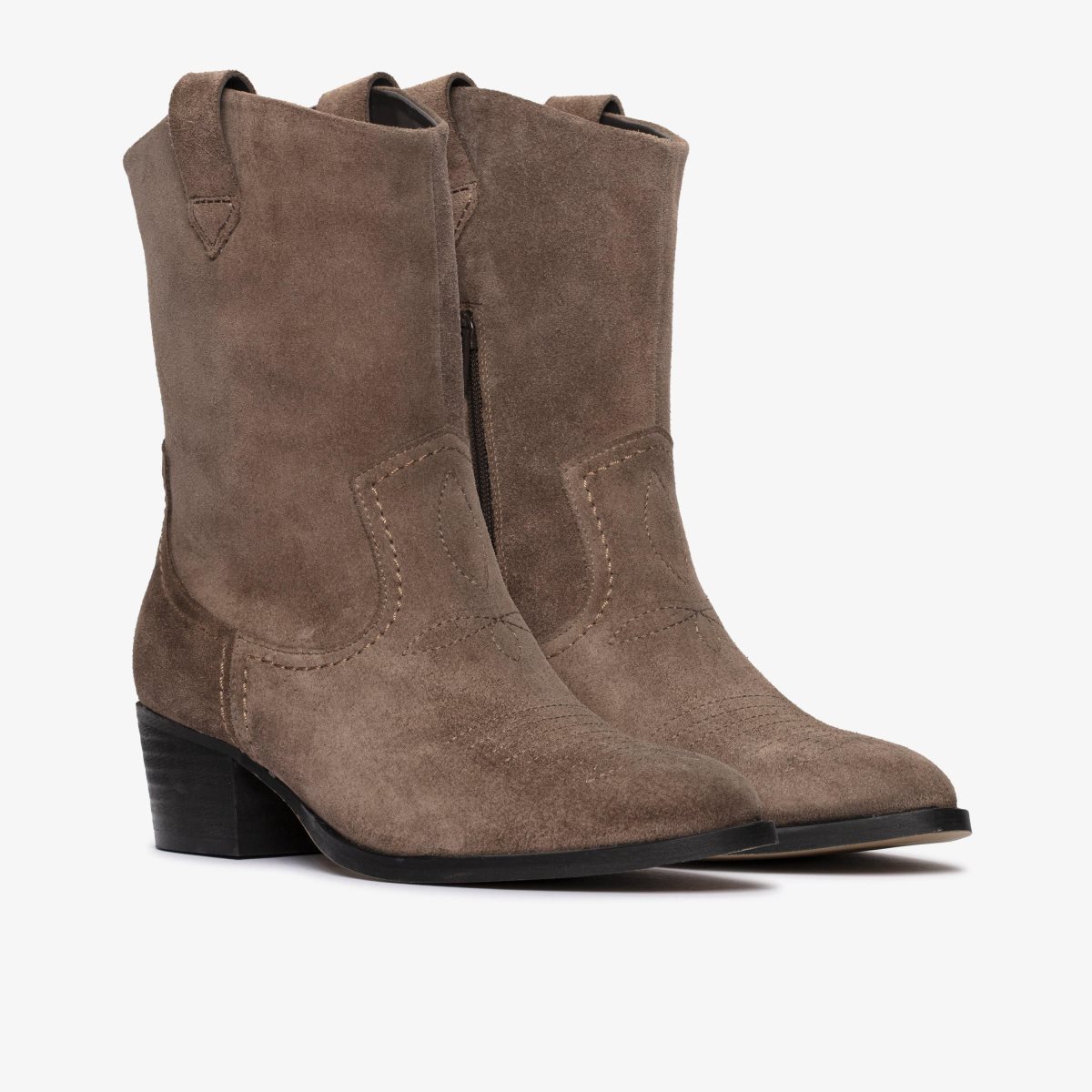 Botas Clarks Octavia Up Taupe Suede Mujer Gris Marrones | KPXJ-07583