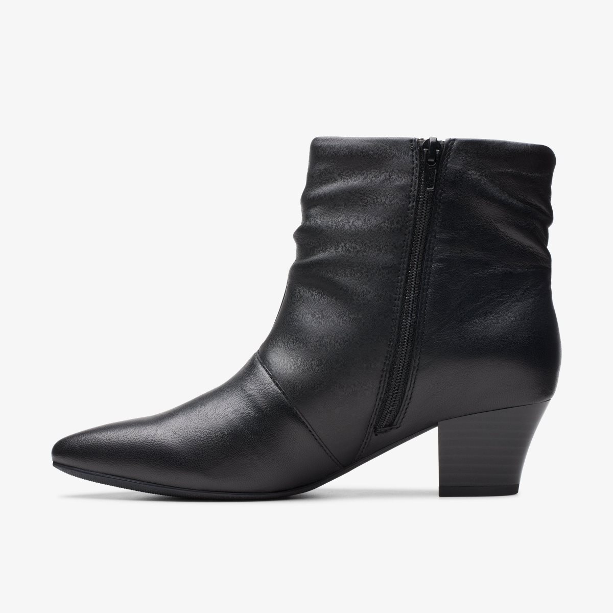 Botas Clarks Teresa Skip Black Leather Mujer Negras | HLND-17280