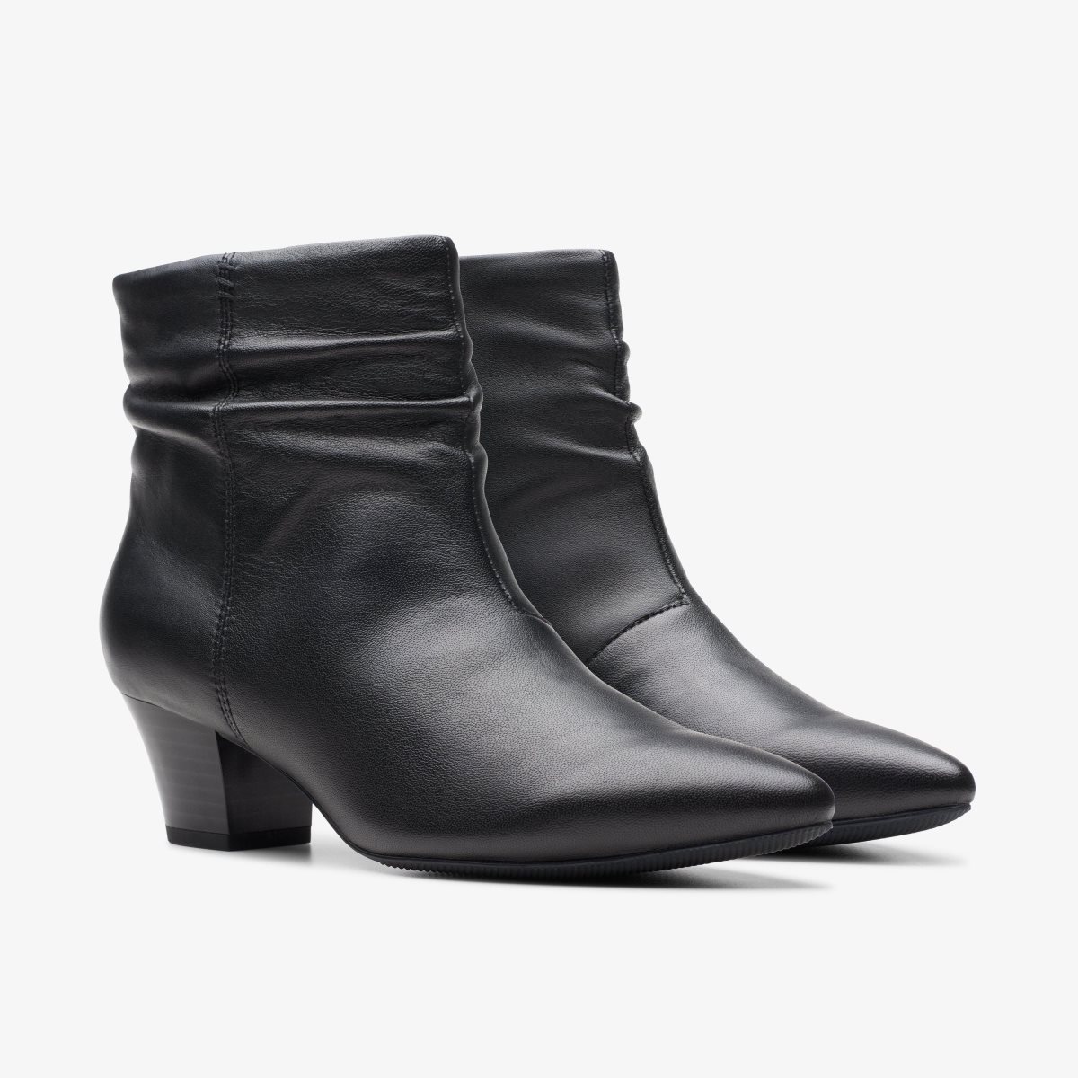 Botas Clarks Teresa Skip Black Leather Mujer Negras | HLND-17280