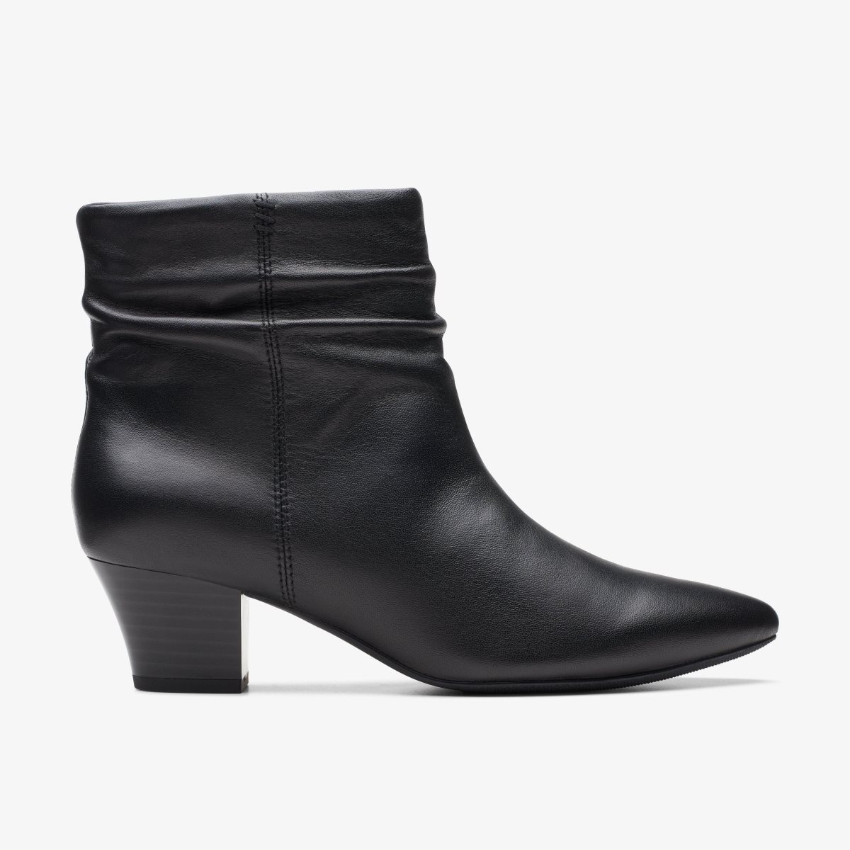 Botas Clarks Teresa Skip Black Leather Mujer Negras | HLND-17280