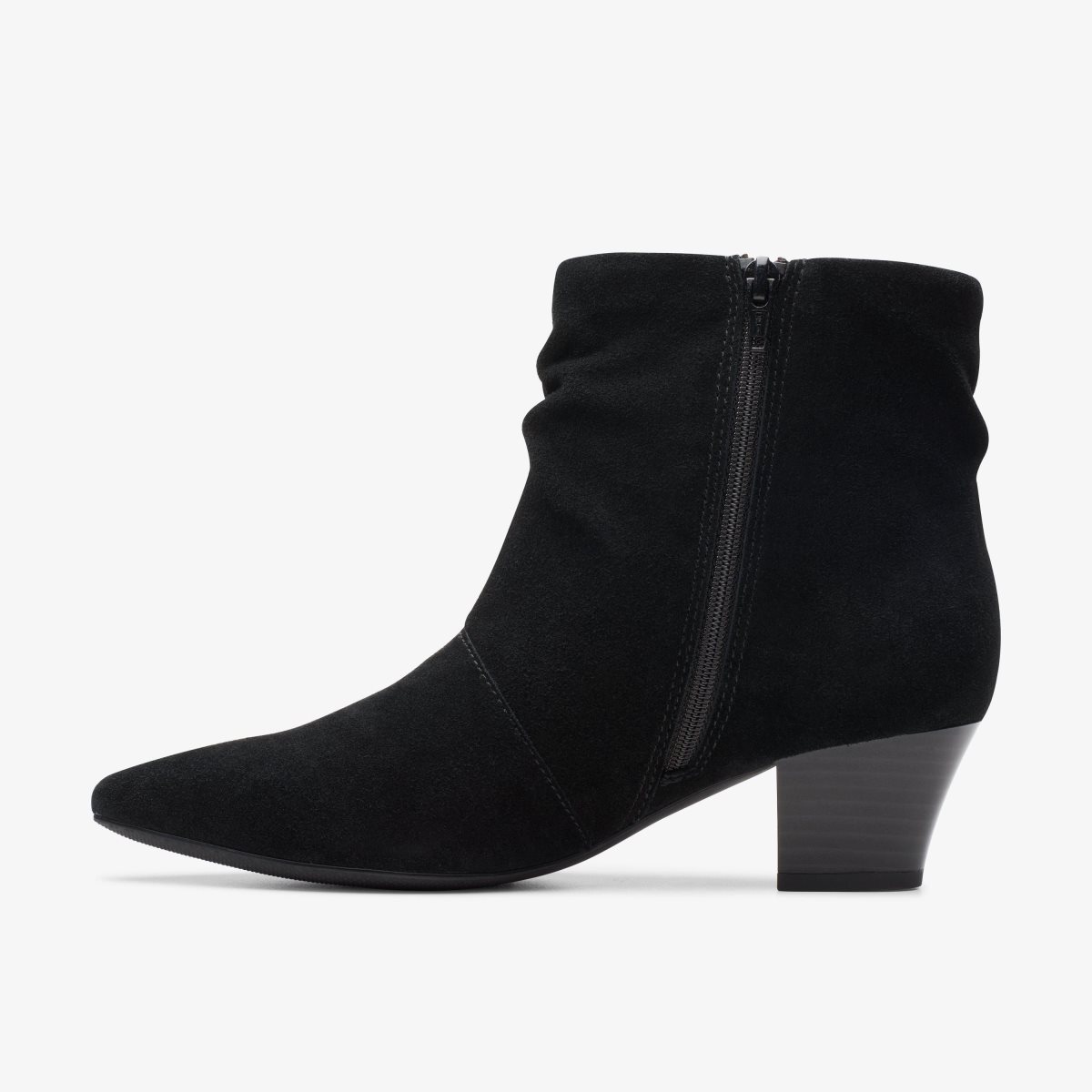 Botas Clarks Teresa Skip Black Suede Mujer Negras | OWNP-39127