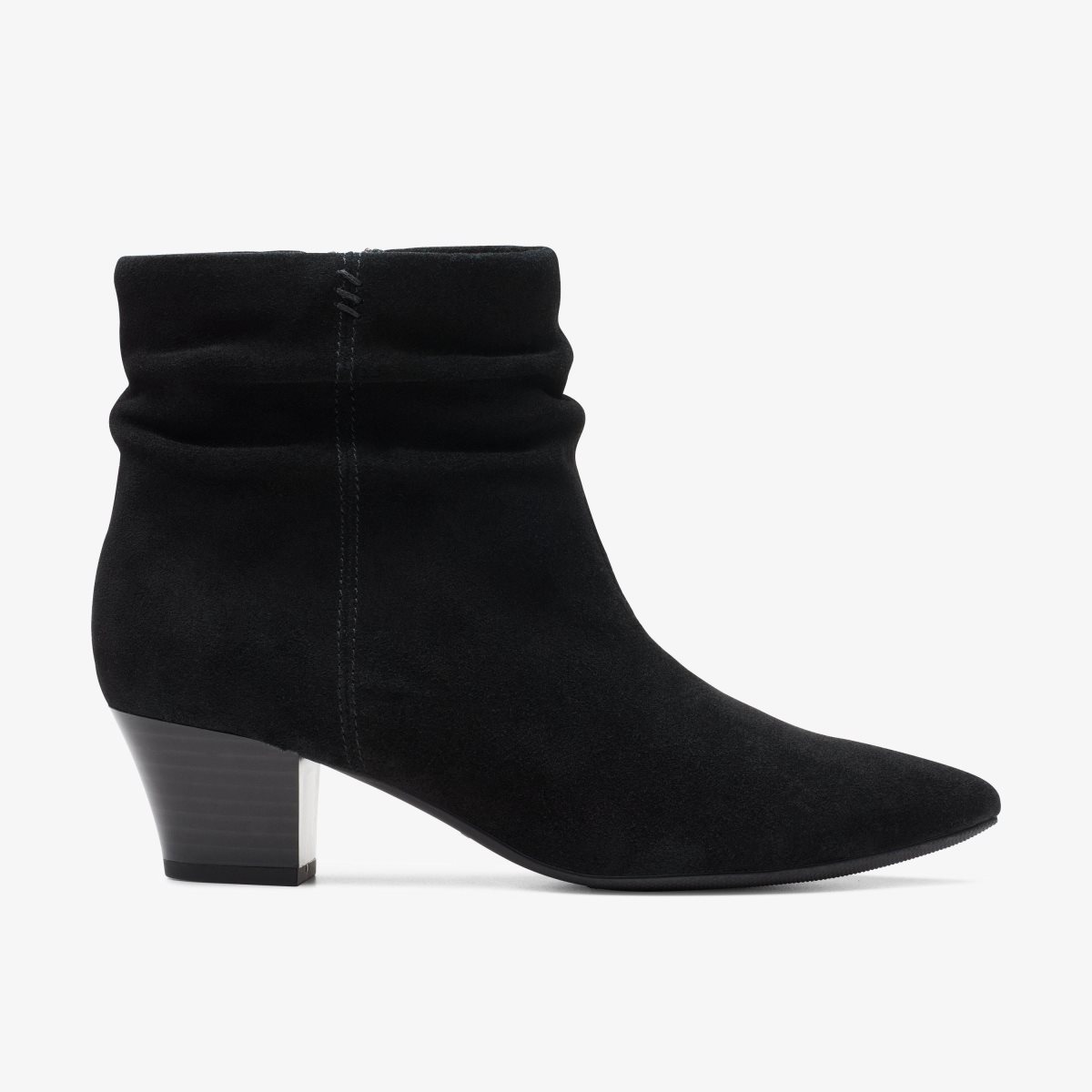 Botas Clarks Teresa Skip Black Suede Mujer Negras | OWNP-39127