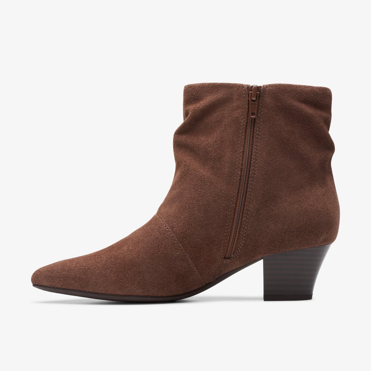 Botas Clarks Teresa Skip Taupe Suede Mujer Gris Marrones | QXOM-47162