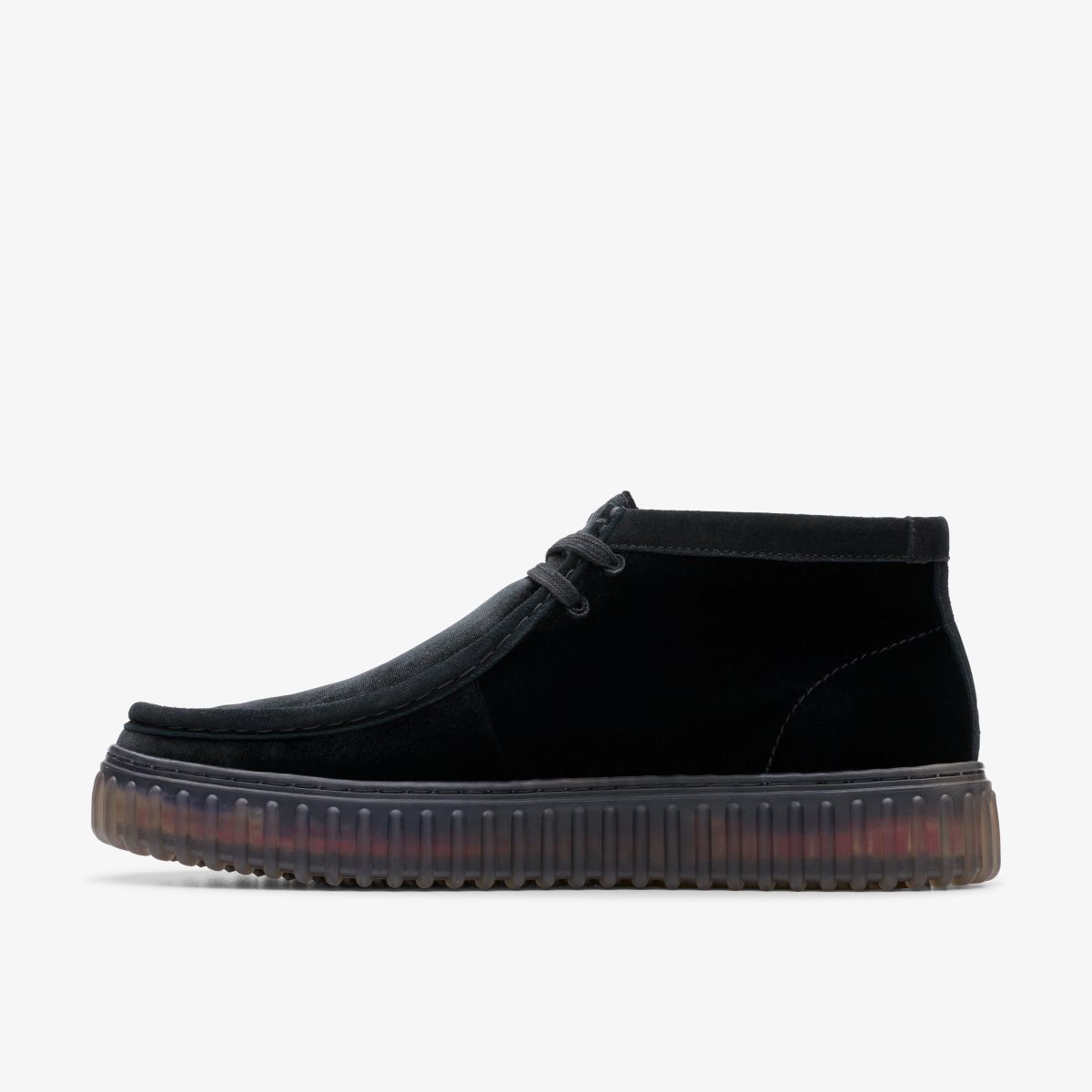 Botas Clarks Torhill Hi Black Velvet Hombre Negras | ZVLU-06729