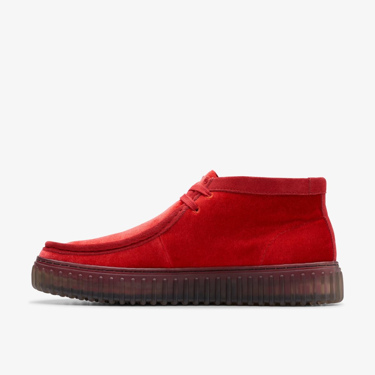 Botas Clarks Torhill Hi Red Velvet Hombre Rojas | LCZG-24961