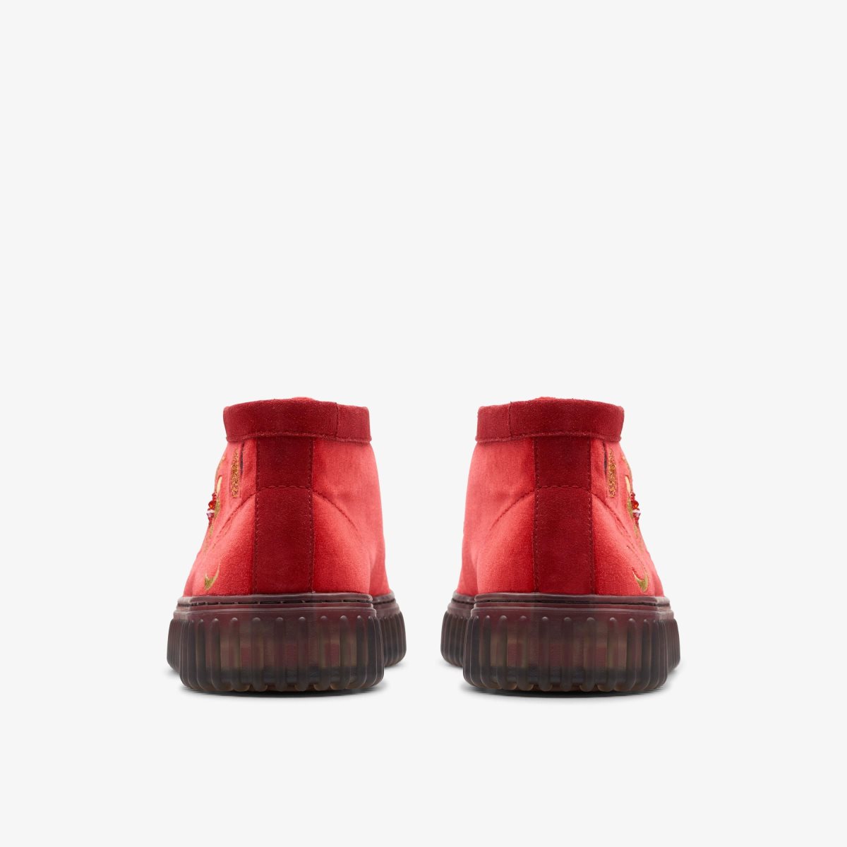 Botas Clarks Torhill Hi Red Velvet Hombre Rojas | LCZG-24961