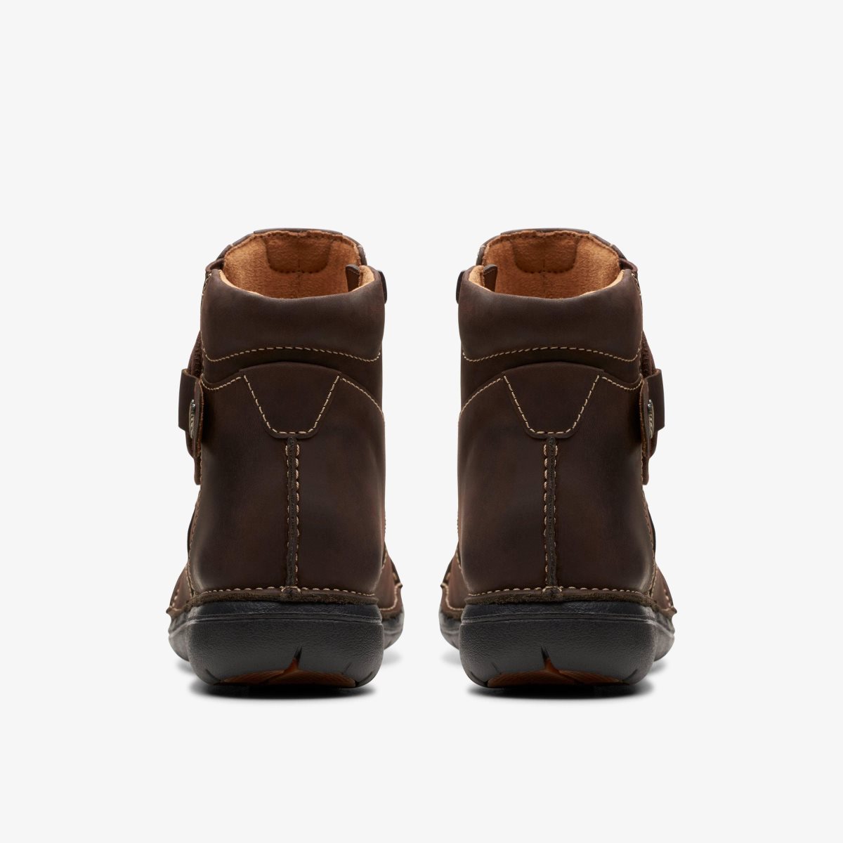 Botas Clarks Un Loop Up Dark Brown Leather Mujer Marrones Oscuro | IULK-60541