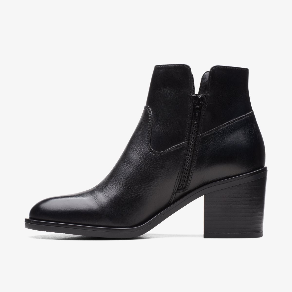 Botas Clarks Valvestino Lo Black Leather Mujer Negras | YBCM-21486