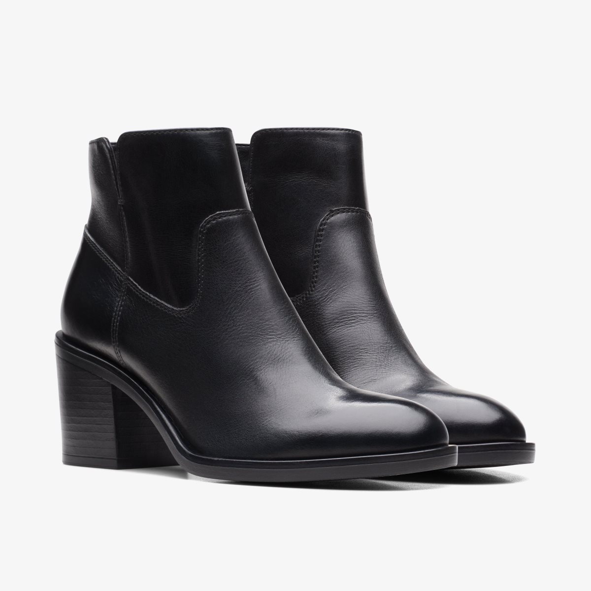 Botas Clarks Valvestino Lo Black Leather Mujer Negras | YBCM-21486