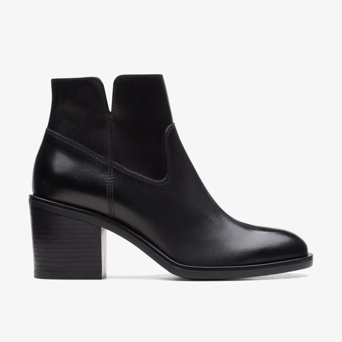 Botas Clarks Valvestino Lo Black Leather Mujer Negras | YBCM-21486