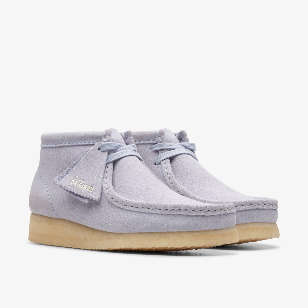 Botas Clarks Wallabee Boot Cloud Grey Suede Mujer Gris | YEBH-53419