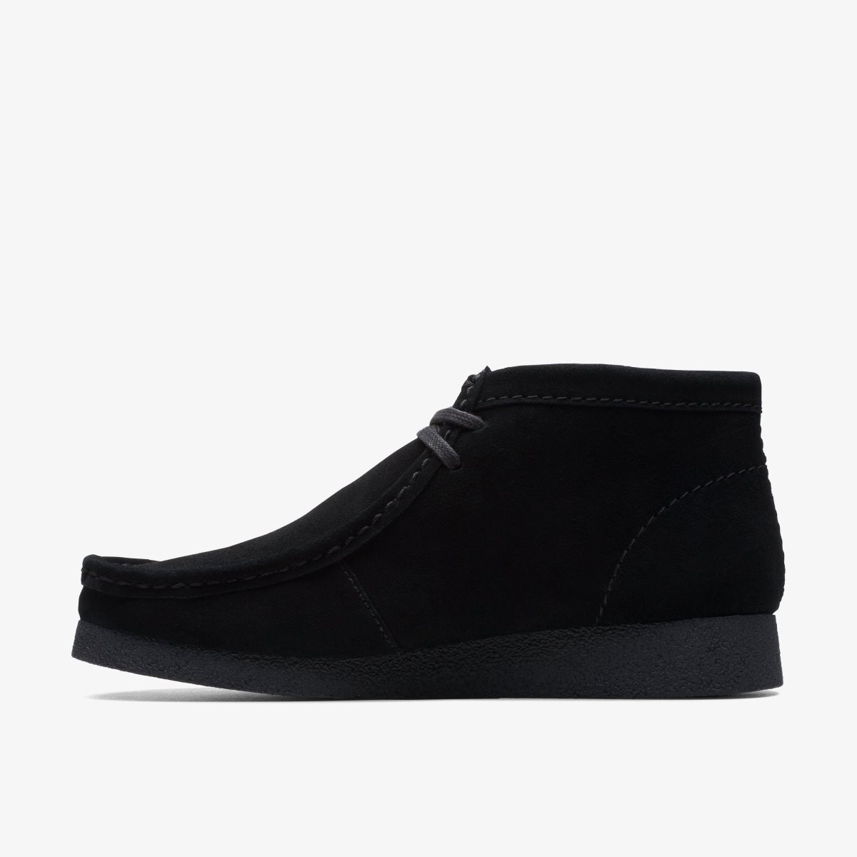 Botas Clarks Wallabee EVO Boot Black Suede Hombre Negras | QWVM-97614