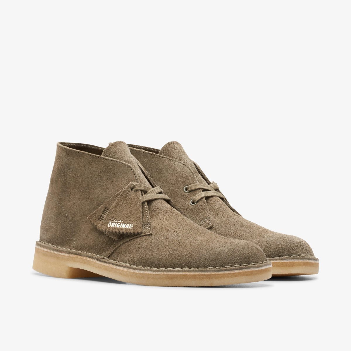 Botas De Desierto Clarks Desert Boot Pale Khaki Suede Hombre Kaki | LCJW-69034