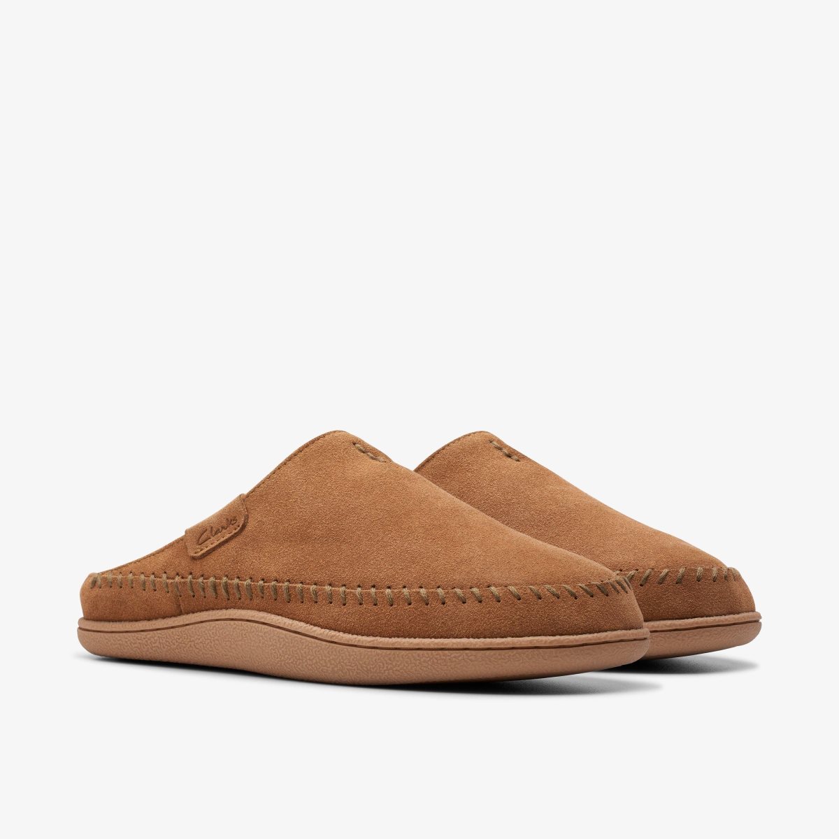 Pantuflas Clarks Frien Wall Tan Hombre Marrones | XEBG-63419