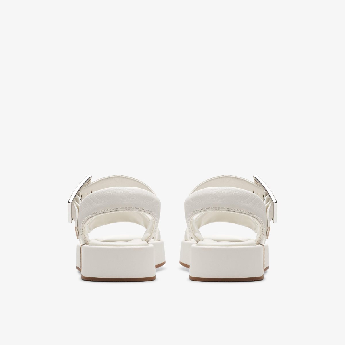 Sandalias Clarks ALDA STRAP Off White Leather Mujer Blancas | ZGMI-36521