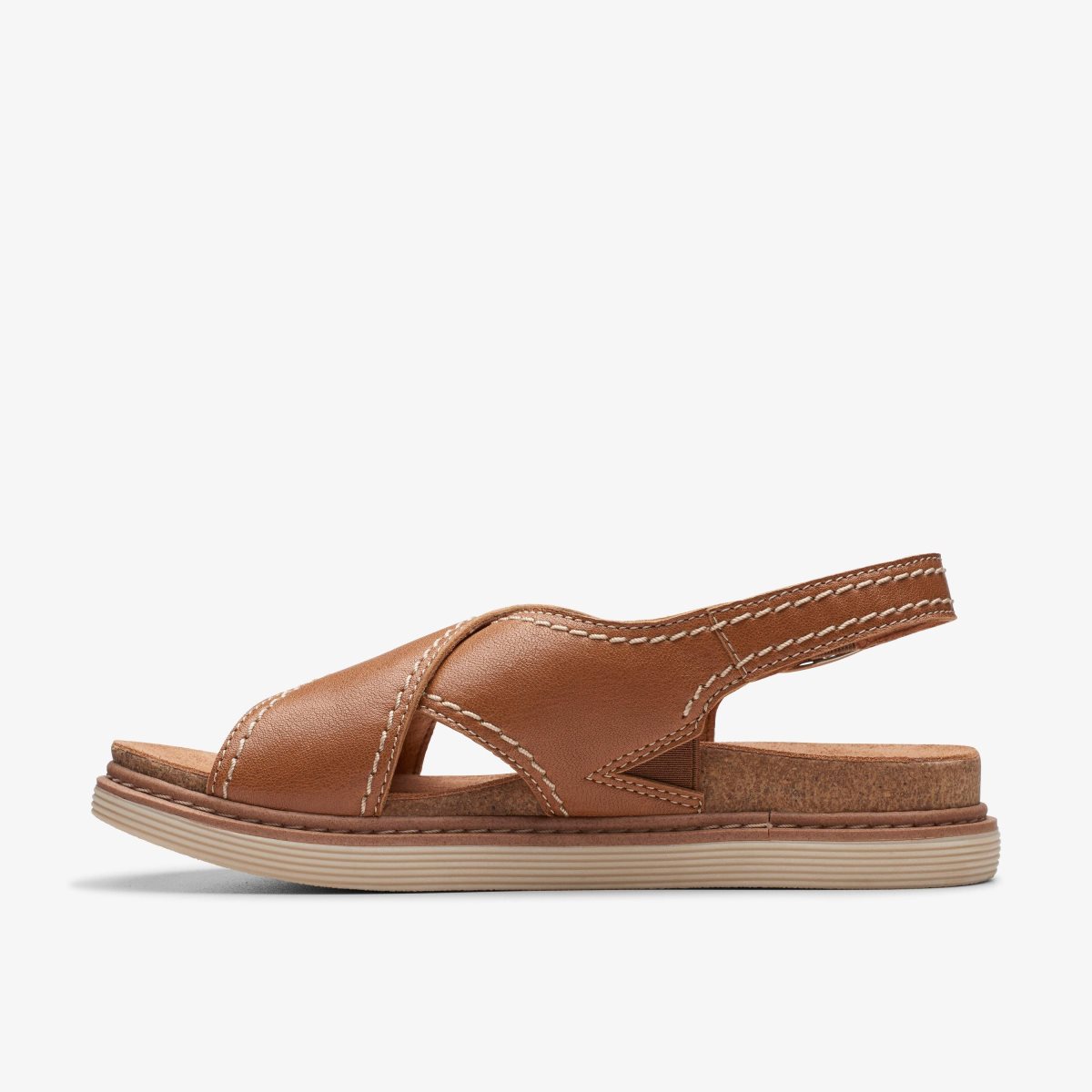 Sandalias Clarks Arwell Sling Tan Leather Mujer Marrones | SOXZ-46517