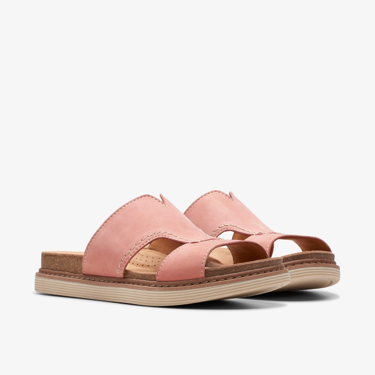 Sandalias Clarks Arwell Walk Peach Nubuck Mujer Coral | INXV-09261