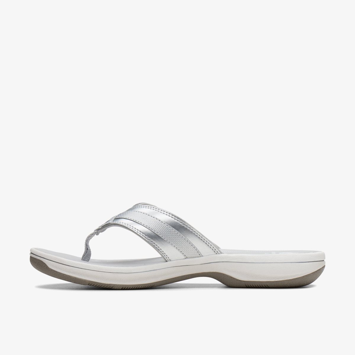 Sandalias Clarks BREEZE SEA Silver Synthetic Mujer Plateadas | YMCH-34910