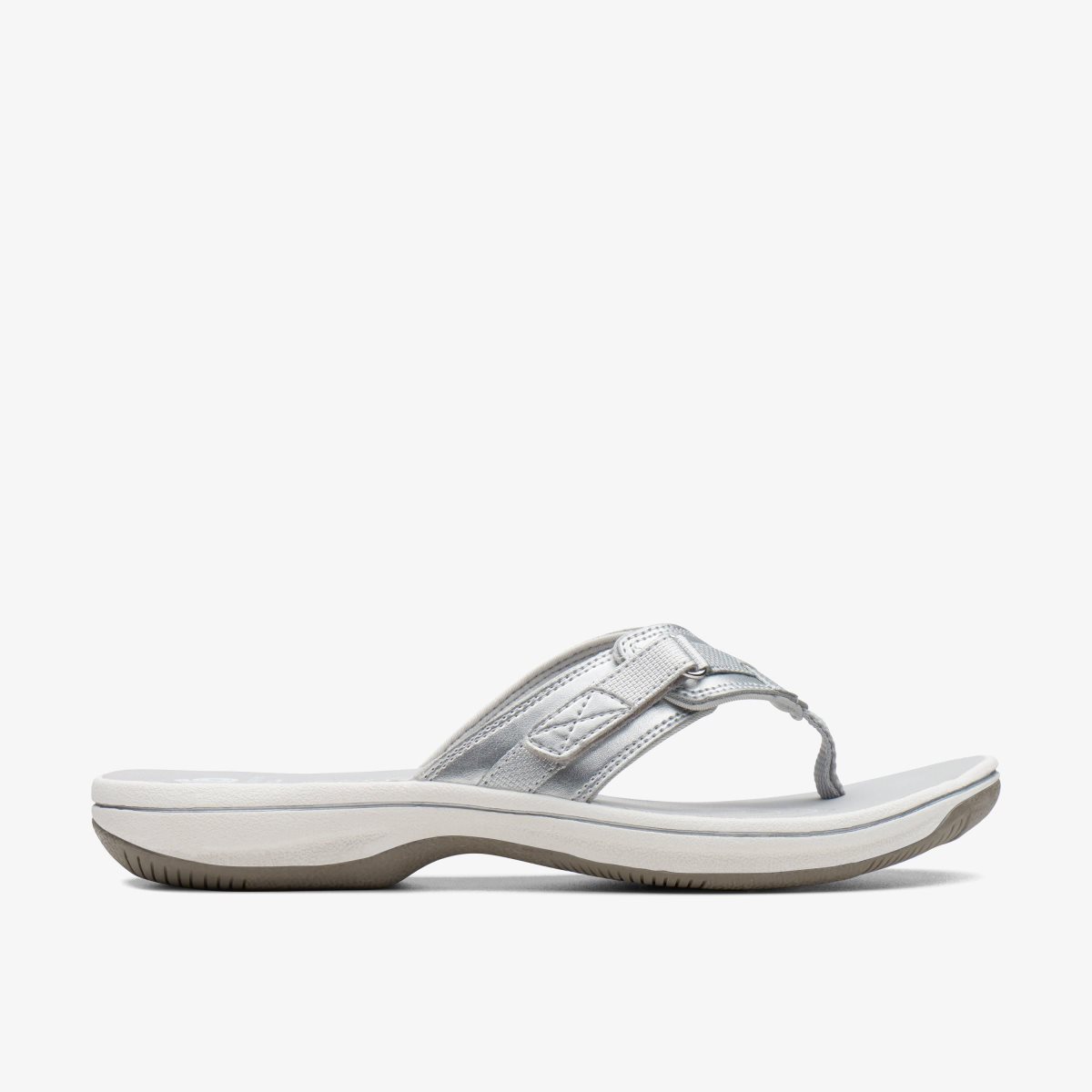 Sandalias Clarks BREEZE SEA Silver Synthetic Mujer Plateadas | YMCH-34910