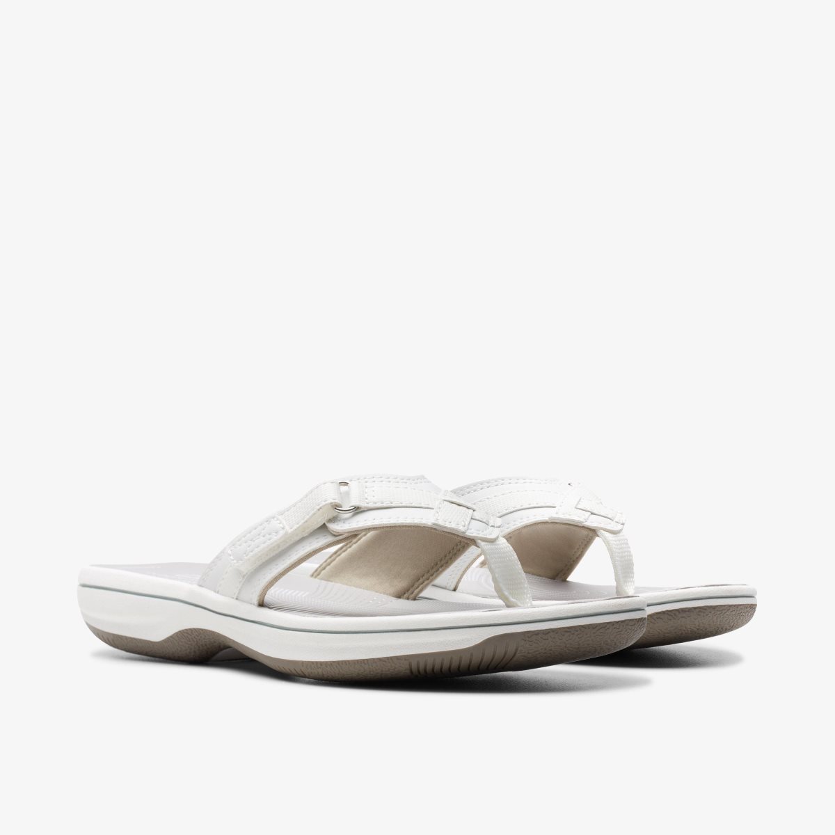 Sandalias Clarks Breeze Sea White Synthetic Mujer Blancas | WEKS-67512