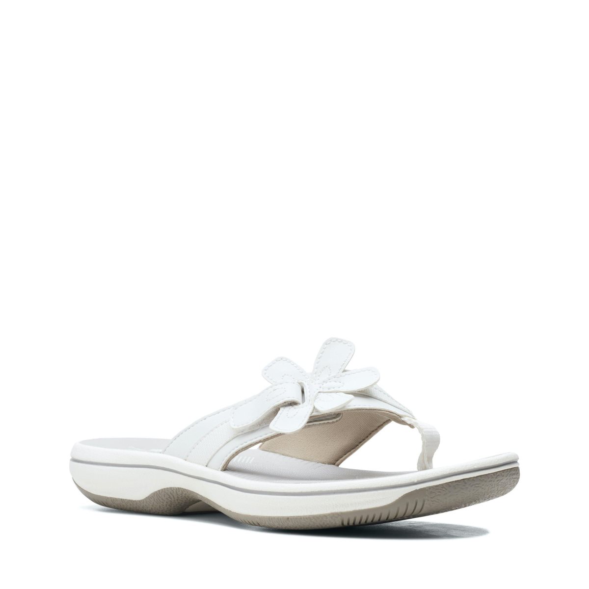 Sandalias Clarks Brinkley Flora White Mujer Blancas | GRLT-08927