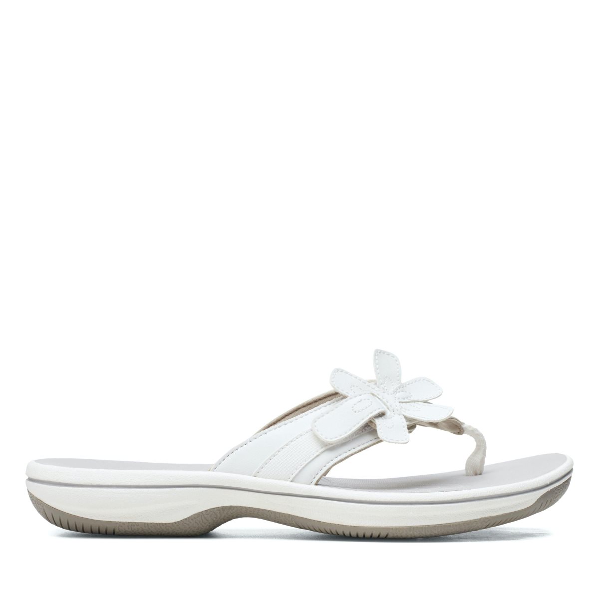 Sandalias Clarks Brinkley Flora White Mujer Blancas | GRLT-08927