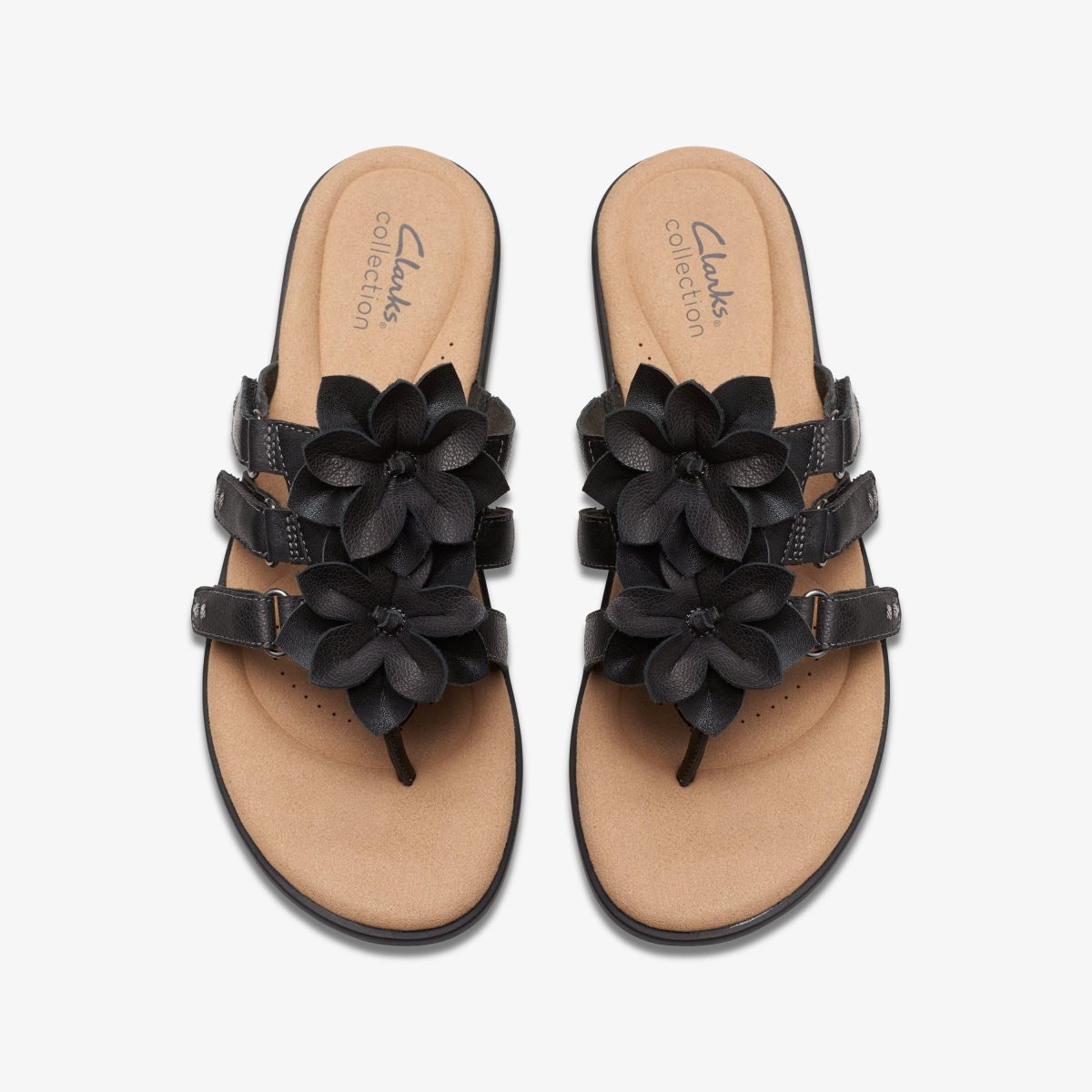 Sandalias Clarks Elizabelle Mae Black Combination Mujer Negras | DLOT-02875