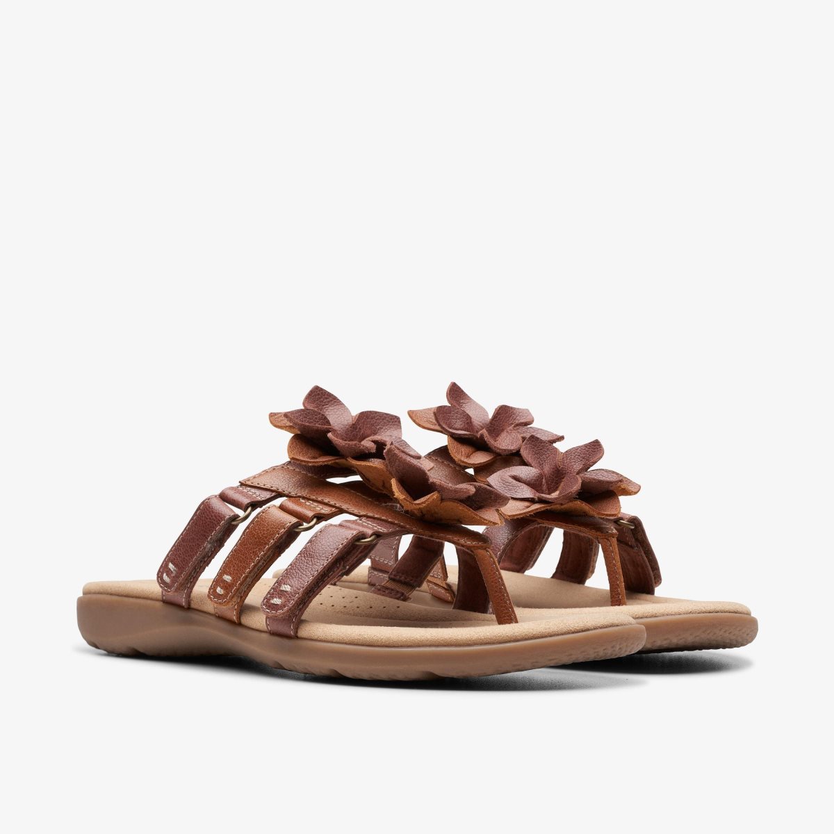 Sandalias Clarks Elizabelle Mae Tan Combination Mujer Marrones | IUTL-90321