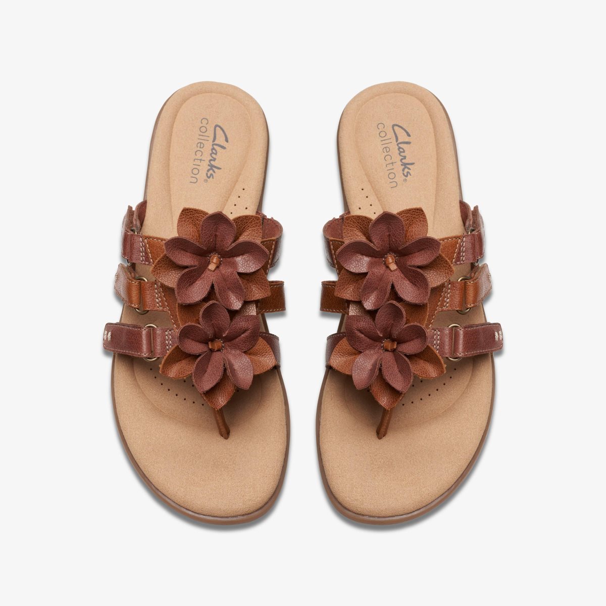 Sandalias Clarks Elizabelle Mae Tan Combination Mujer Marrones | IUTL-90321