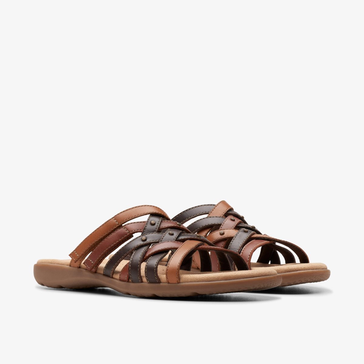 Sandalias Clarks Elizabelle Rio Brown Multicolour Mujer Marrones | GXTH-26085