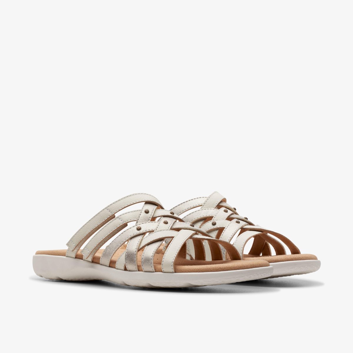 Sandalias Clarks Elizabelle Rio Off White Multicolour Mujer Blancas | BJAT-81672