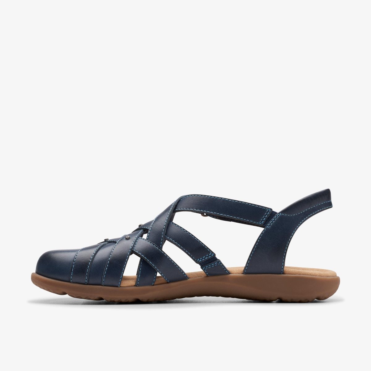 Sandalias Clarks Elizabelle Sea Navy Leather Mujer Azul Marino | SKJB-16254