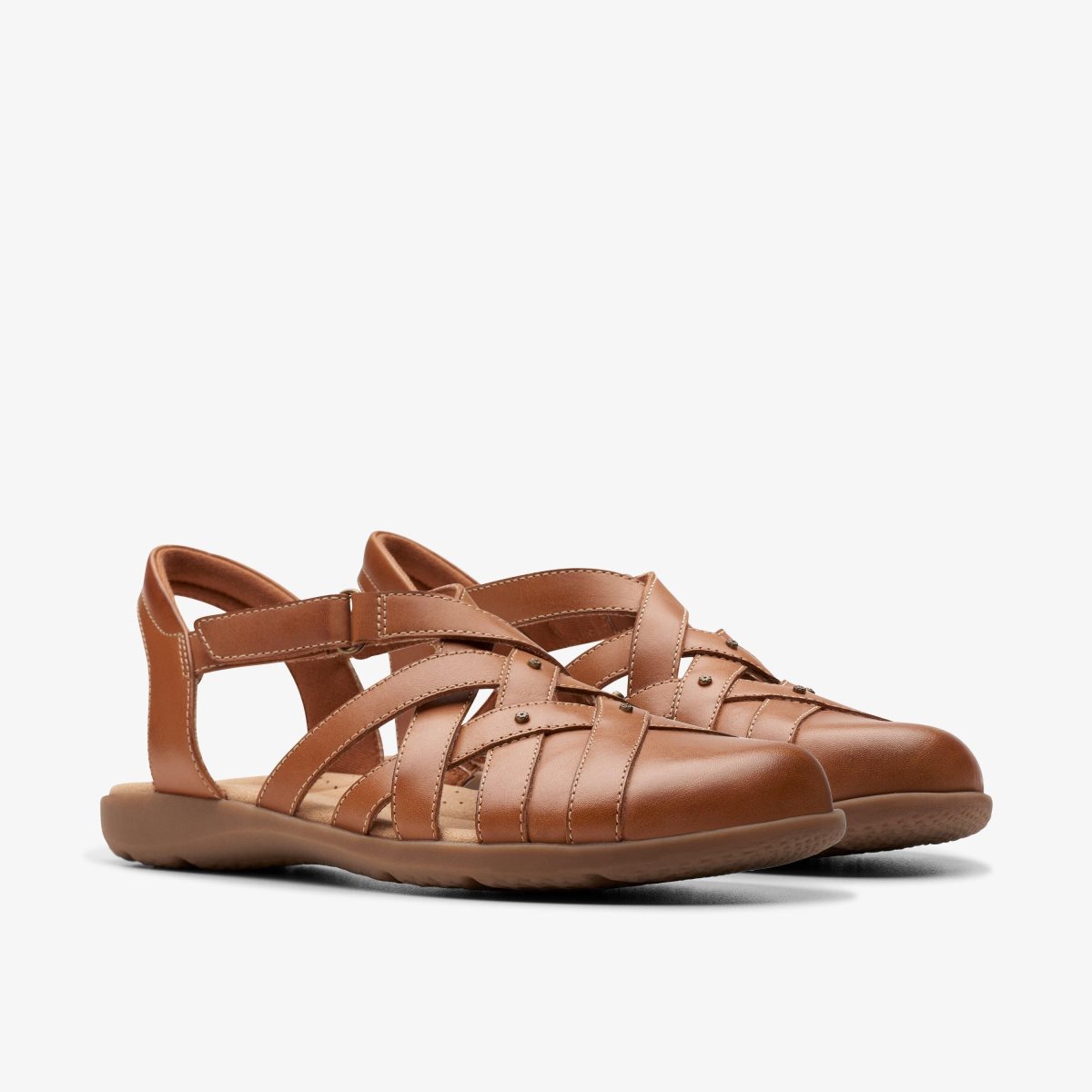 Sandalias Clarks Elizabelle Sea Tan Leather Mujer Marrones | UKGP-78924