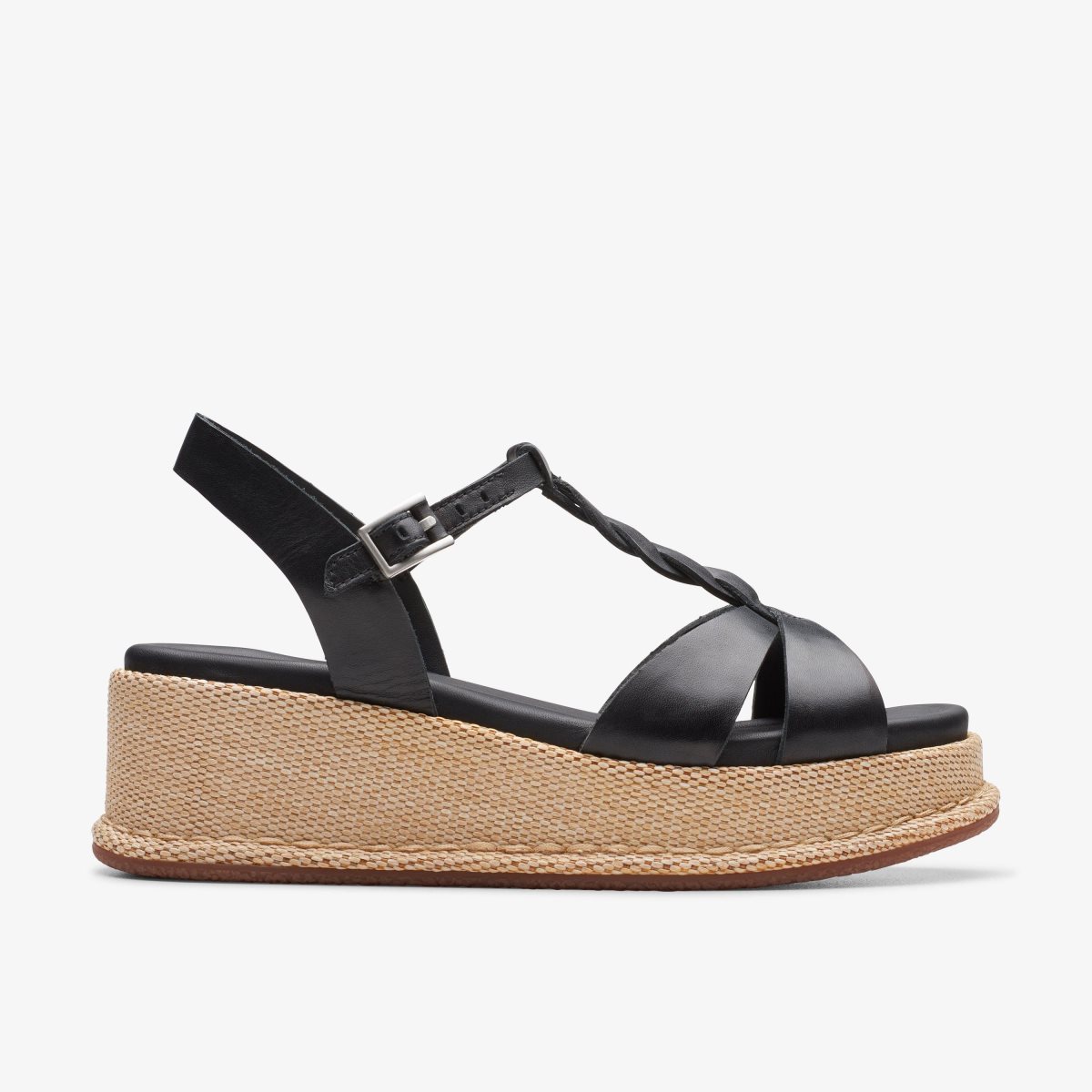 Sandalias Clarks KIMMEI TWIST Black Leather Mujer Negras | HPRW-10962