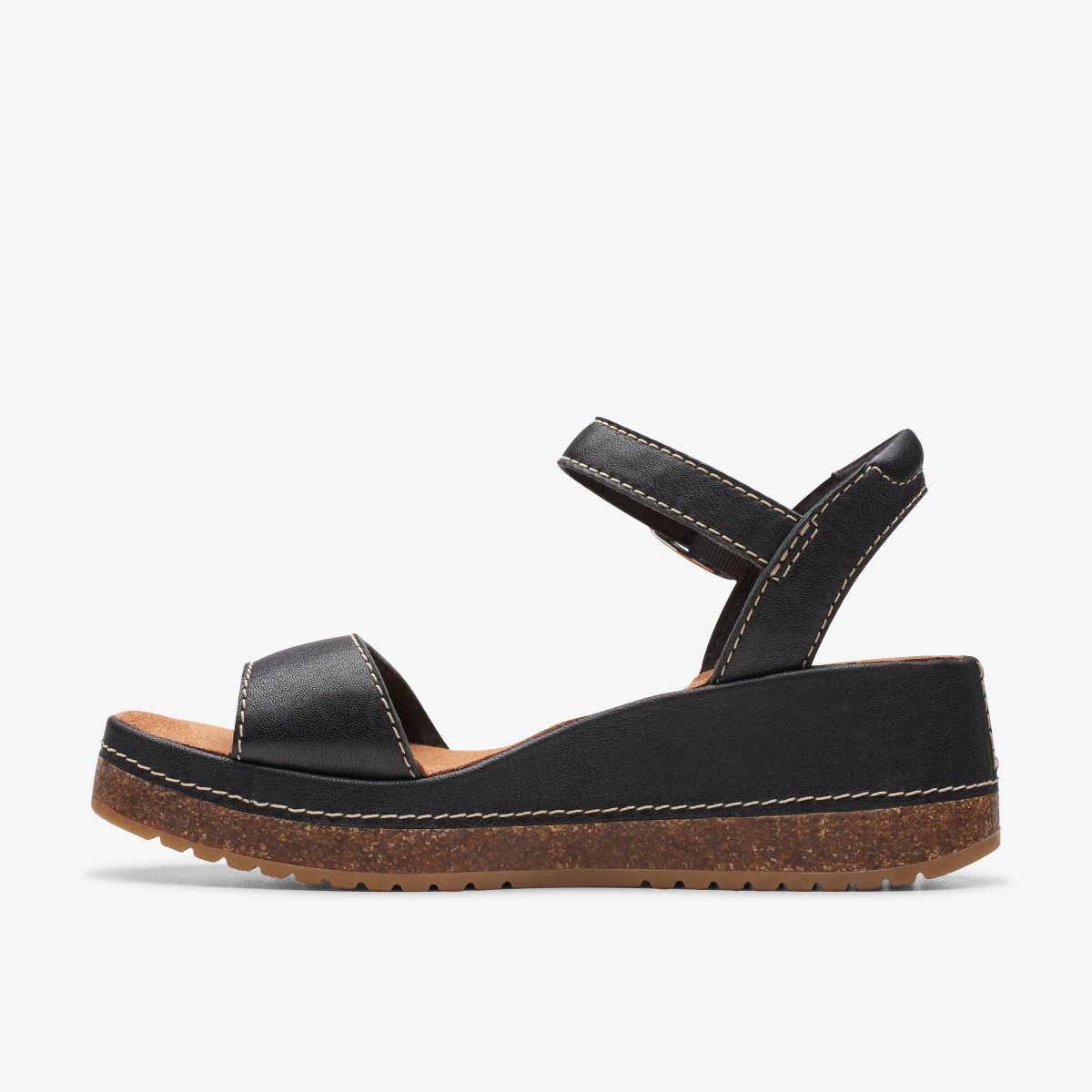 Sandalias Clarks Kassanda Lily Black Leather Mujer Negras | OIVP-58176