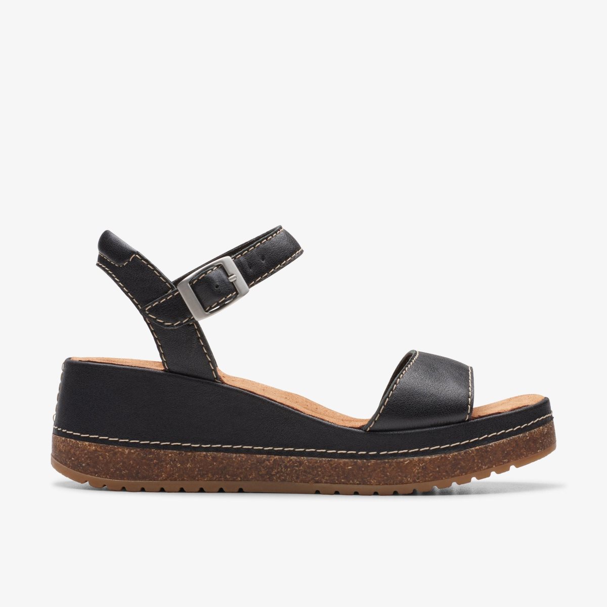 Sandalias Clarks Kassanda Lily Black Leather Mujer Negras | OIVP-58176