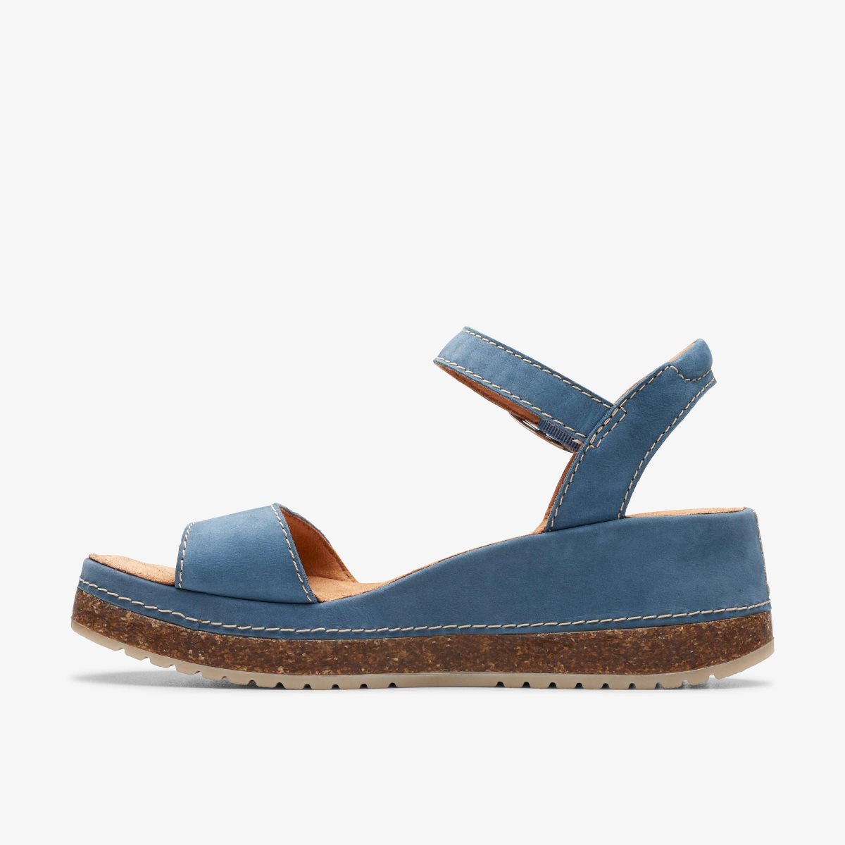 Sandalias Clarks Kassanda Lily Blue Nubuck Mujer Azules | WSCF-85710