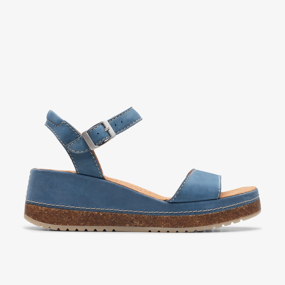 Sandalias Clarks Kassanda Lily Blue Nubuck Mujer Azules | WSCF-85710