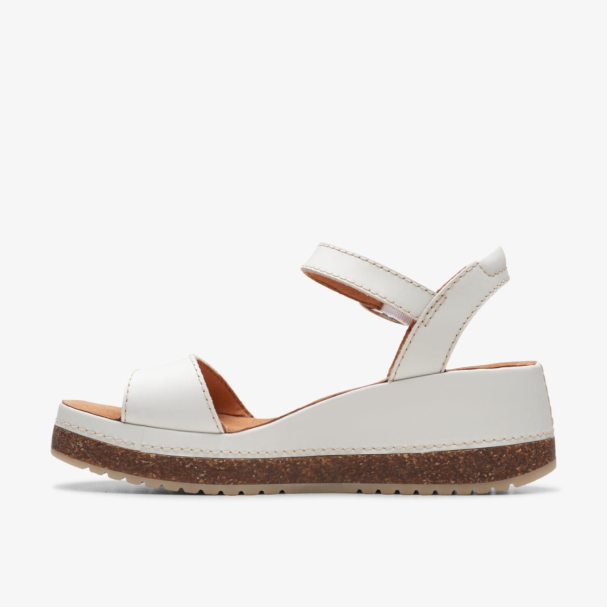 Sandalias Clarks Kassanda Lily Off White Leather Mujer Blancas | SIML-26910