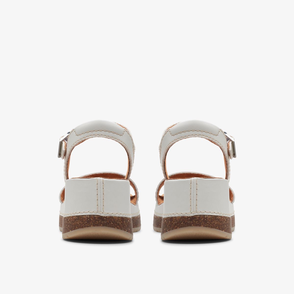 Sandalias Clarks Kassanda Lily Off White Leather Mujer Blancas | SIML-26910