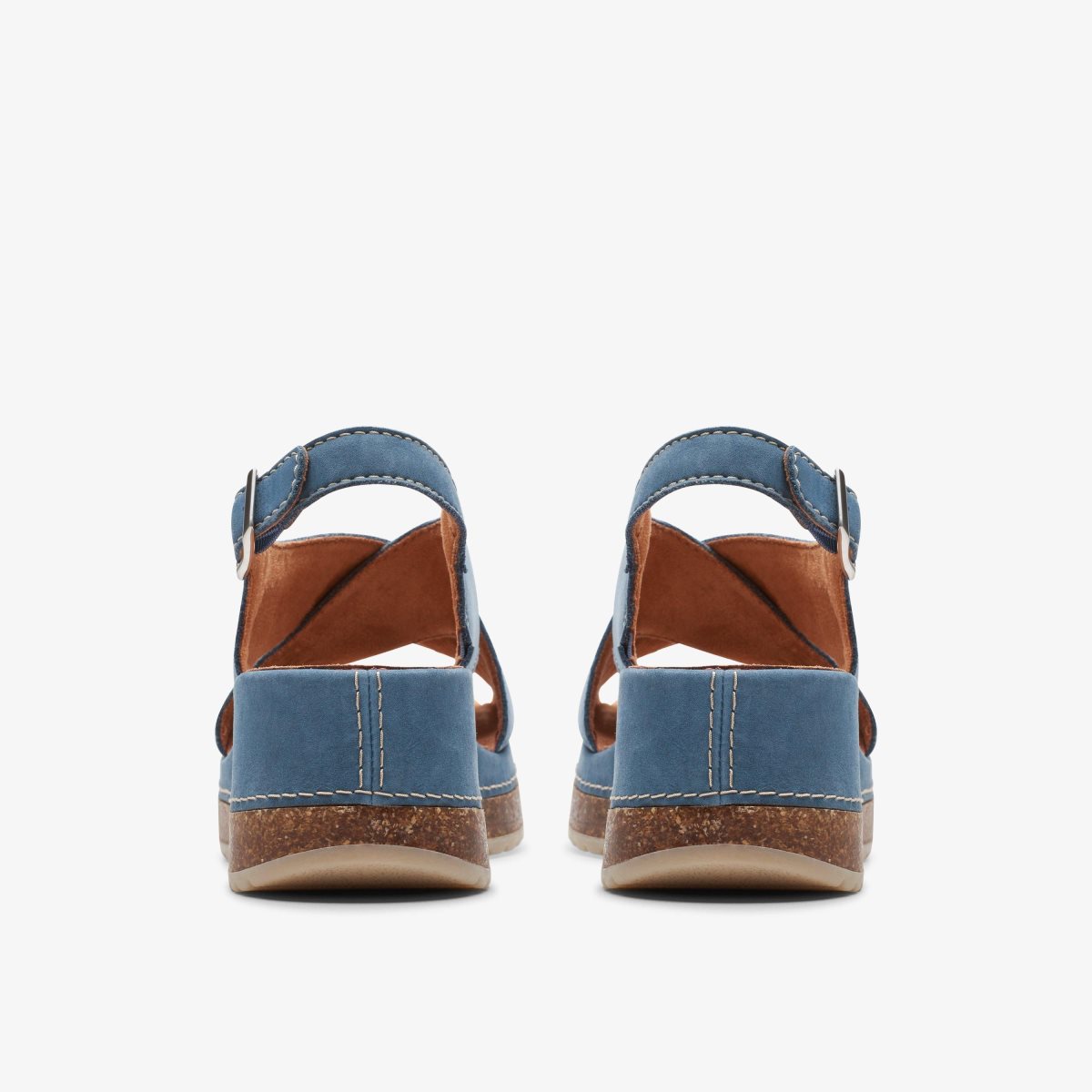 Sandalias Clarks Kassanda Step Blue Nubuck Mujer Azules | NDGE-31095