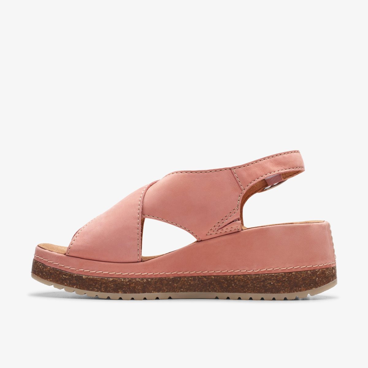 Sandalias Clarks Kassanda Step Peach Nubuck Mujer Coral | UPEI-56782