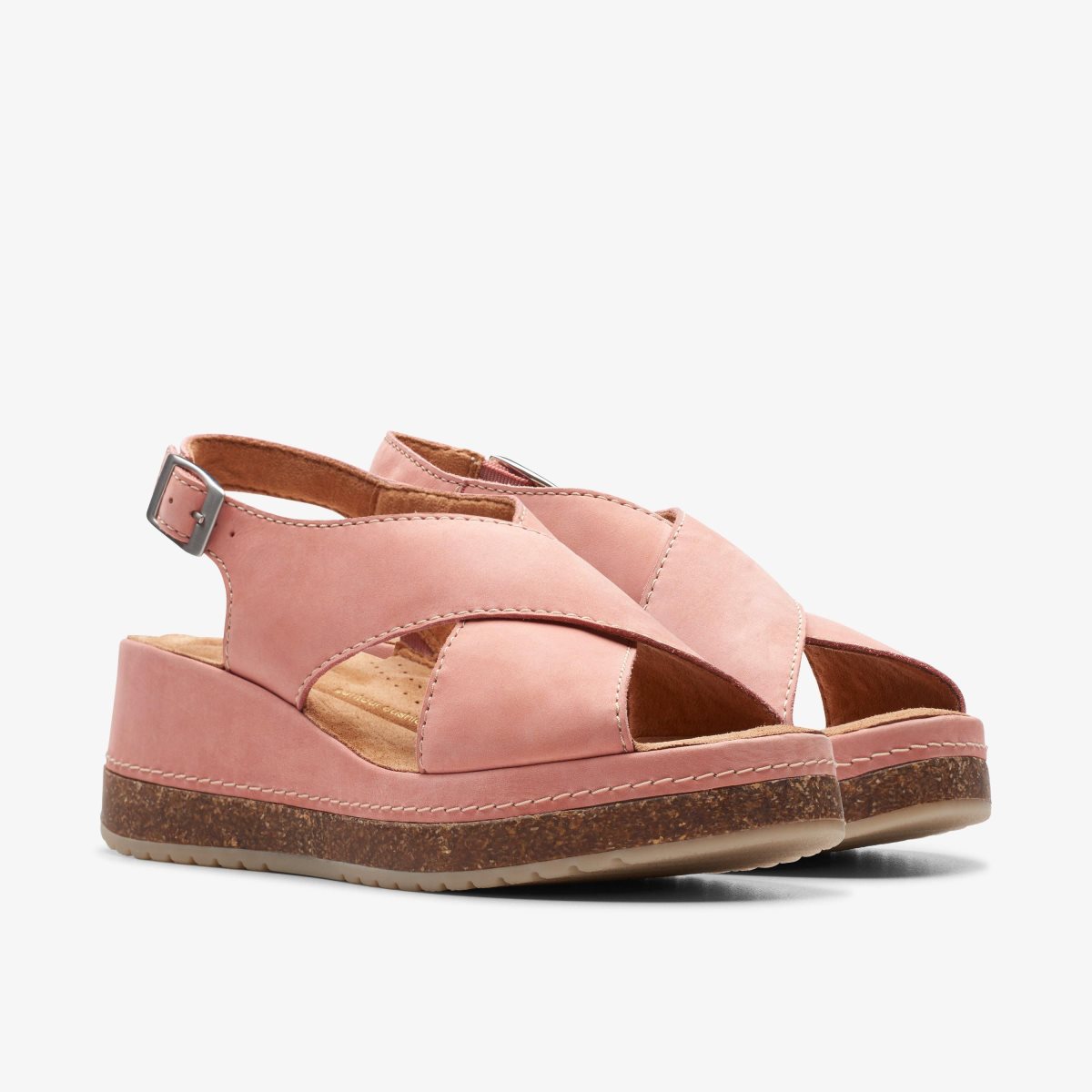 Sandalias Clarks Kassanda Step Peach Nubuck Mujer Coral | UPEI-56782