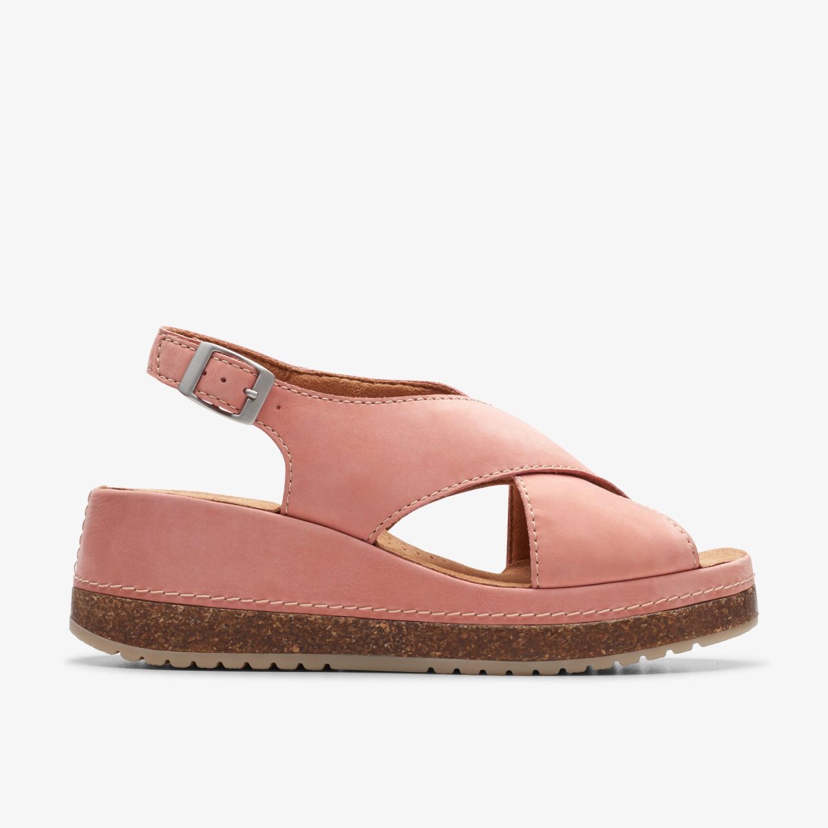 Sandalias Clarks Kassanda Step Peach Nubuck Mujer Coral | UPEI-56782