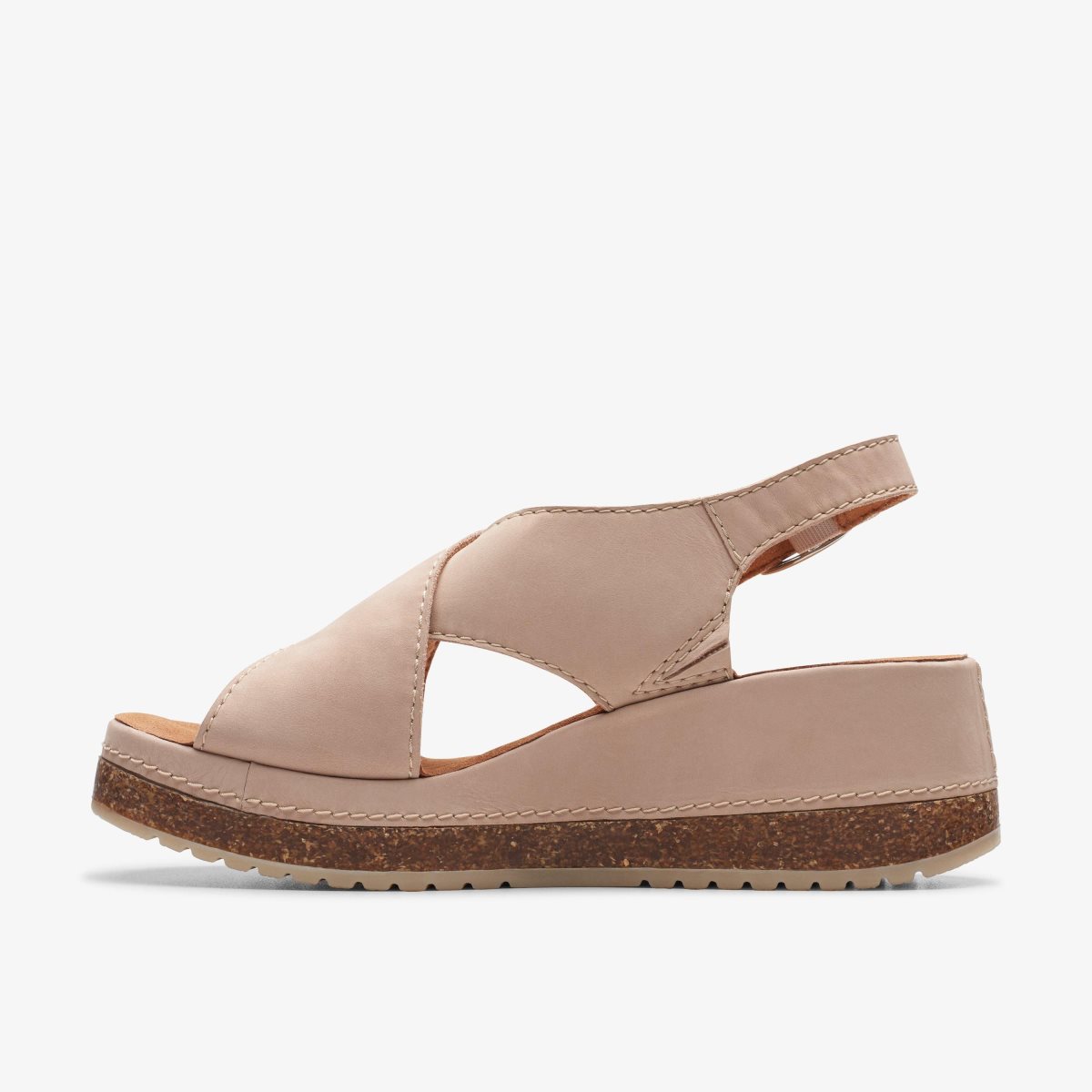 Sandalias Clarks Kassanda Step Sand Nubuck Mujer Marrones | HMRW-47891