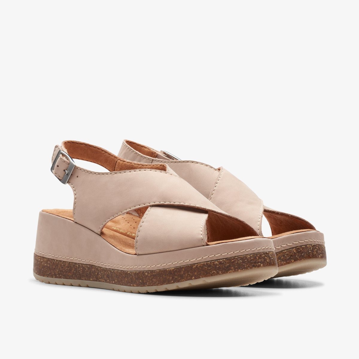 Sandalias Clarks Kassanda Step Sand Nubuck Mujer Marrones | HMRW-47891