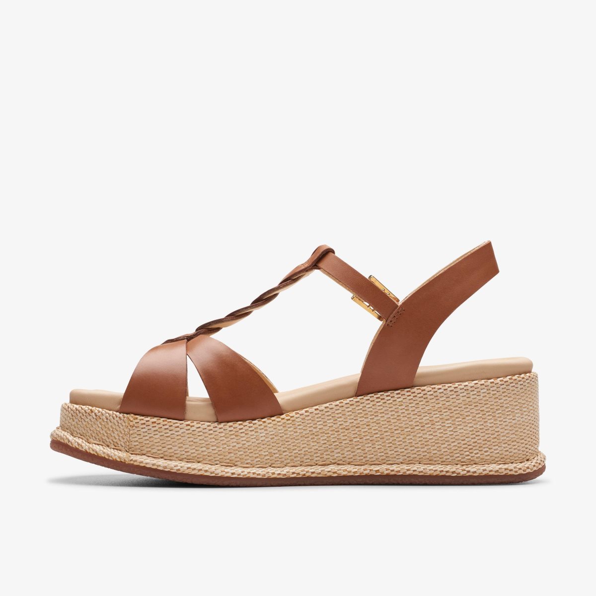 Sandalias Clarks Kimmei Twist Tan Leather Mujer Marrones | WPNS-09416