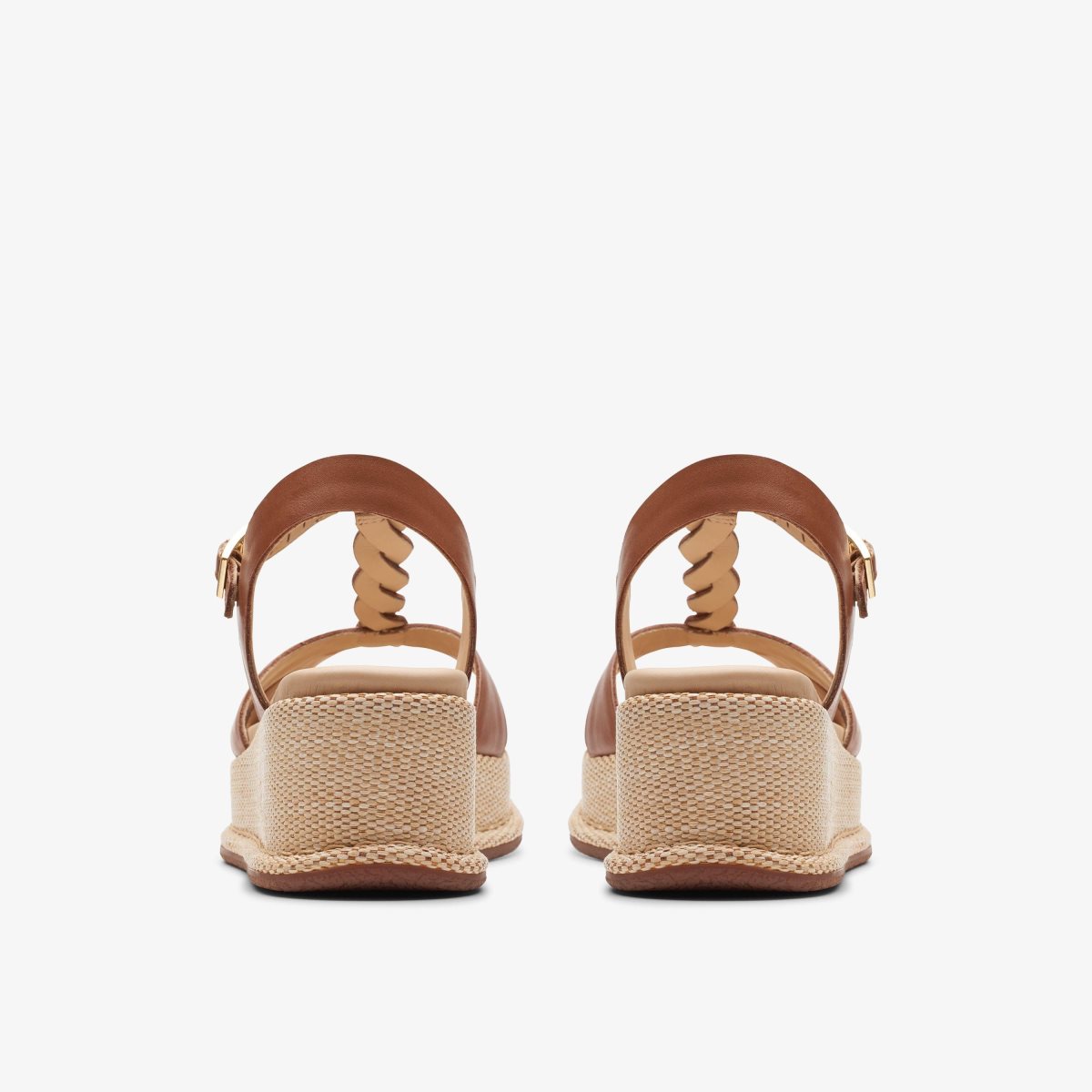 Sandalias Clarks Kimmei Twist Tan Leather Mujer Marrones | WPNS-09416