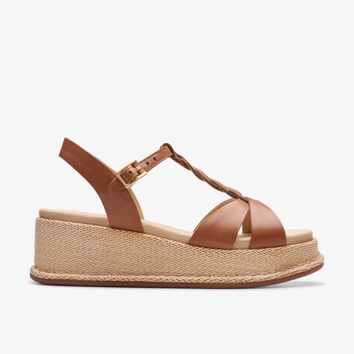 Sandalias Clarks Kimmei Twist Tan Leather Mujer Marrones | WPNS-09416