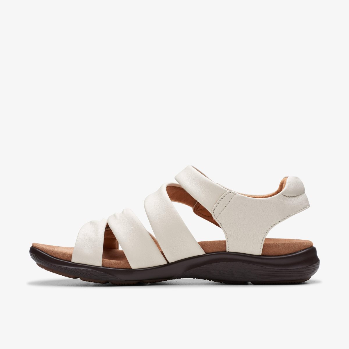 Sandalias Clarks Kitly Ave Off White Leather Mujer Blancas | TZJS-35019